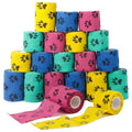Self-Adherent Bandages for Pets - 20 Rolls Vet Wrap, 2"/3" Mixed, Elastic Wound Tape