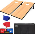 Skiennix Cornhole Set - Regulation Size Boards with 8 Bean Bags & Carrying Case | Outdoor Game for Adults