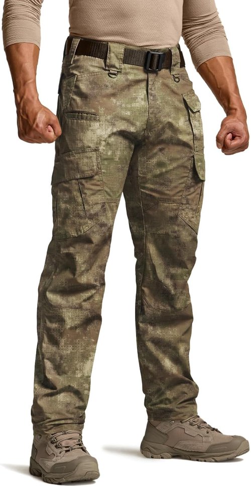 CQR Men's Tactical Pants - Lightweight Water-Resistant Cargo Pants for EDC & Hiking | Outdoor Apparel
