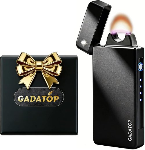 GADATOP Arc Plasma Flame Lighter - USB Rechargeable Windproof Electric Lighter | Matte Black Finish