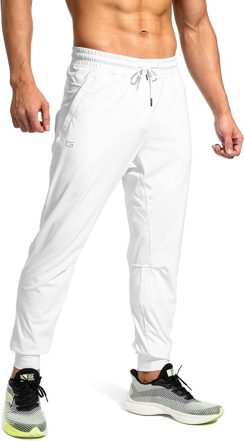 G Gradual Men's Joggers - Athletic Sweatpants with Zipper Pockets for Soccer & Workout