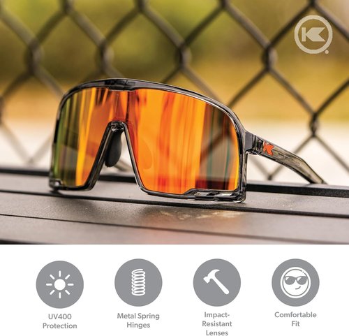 Knockaround Kids Campeones Sport Sunglasses - UV400 Protection - Ideal for Baseball Activities