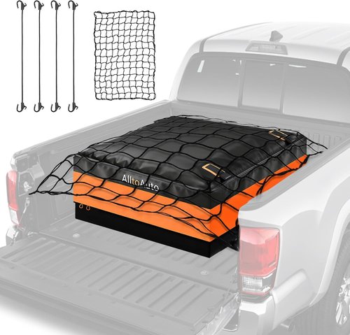 All-in-One Bundle 26 CuFt Waterproof Truck Bed Cargo Bag - Heavy Duty Storm-Proof Carrier (50"x40"x22")