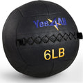 Yes4All Wall Ball - Soft Leather Weighted Iron Sand Ball for Versatile Workouts | 6 LB - 30 LB