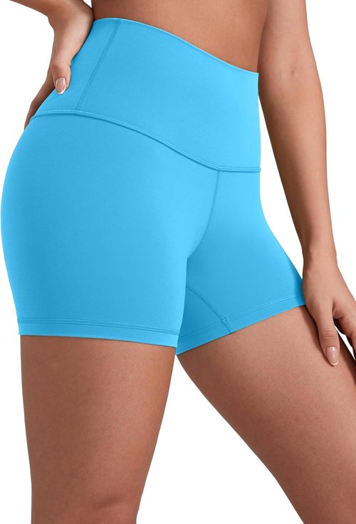 CRZ YOGA Butterluxe Biker Shorts 4'' - High Waisted Spandex for Yoga & Workout Comfort