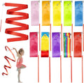 Novelty Place Dance Ribbons Streamers - 6.6Ft Kids' Gymnastics Ribbon Wands | Perfect for Talent Shows & Artistic Dancing (10Pcs or 2Pcs)