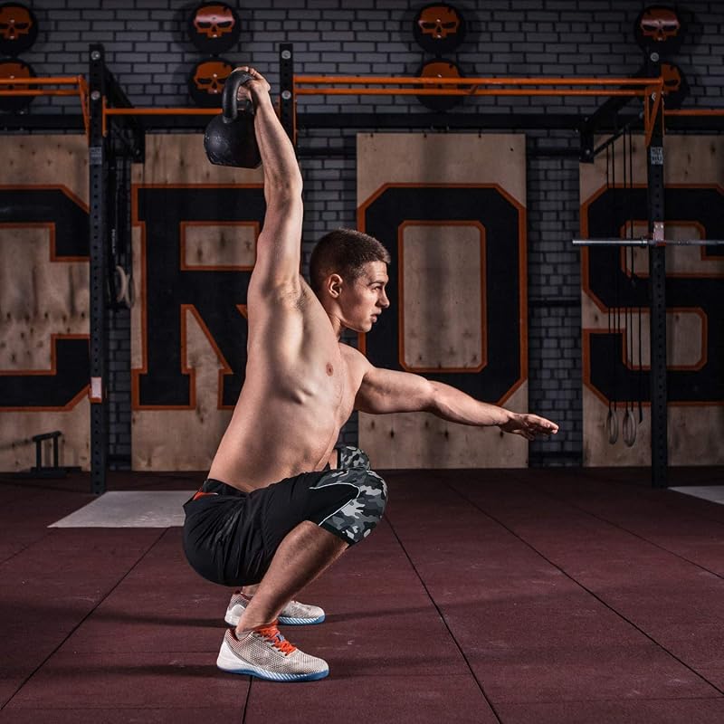 Nisrok 7mm Knee Sleeves - 1 Pair, Camo Gray Large - Neoprene Knee Brace for Cross Training, Weightlifting & Squats