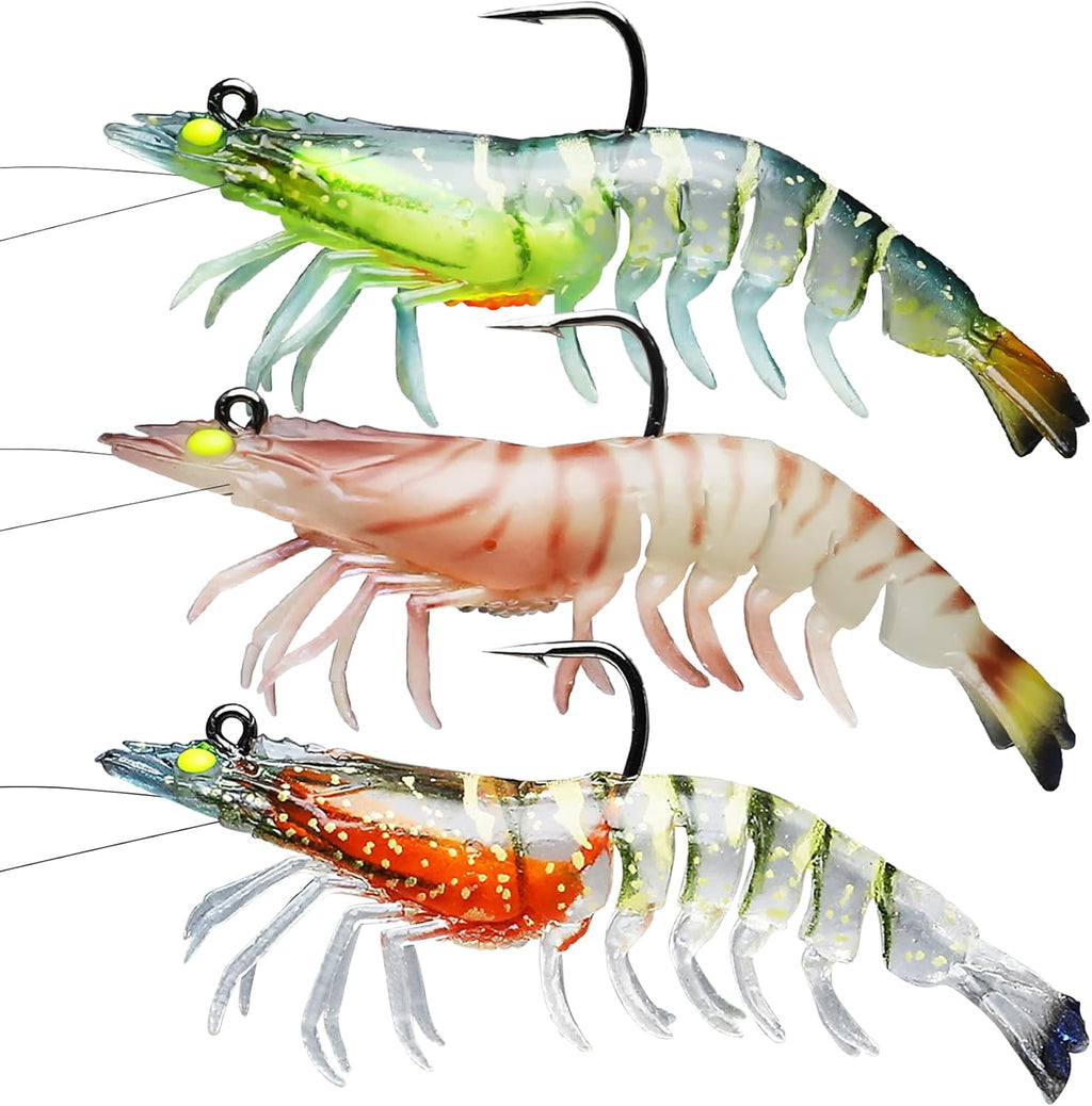 TRUSCEND Easy Catch Pre-Rigged Soft Fishing Lures, Super Durable TPE Swimbaits for More Bite, Well-Made Premium Fishing Gifts for Bass Crappie Trout Walleye, Saltwater Freshwater Baits Keep Separately