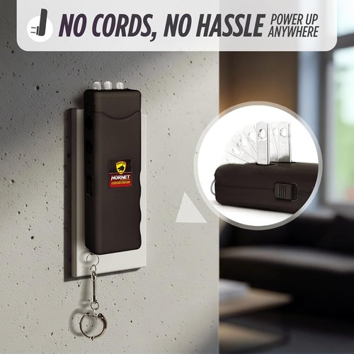 Guard Dog Security Mini Stun Gun Flashlight - Rechargeable Self Defense Keychain | High Voltage Safety Device