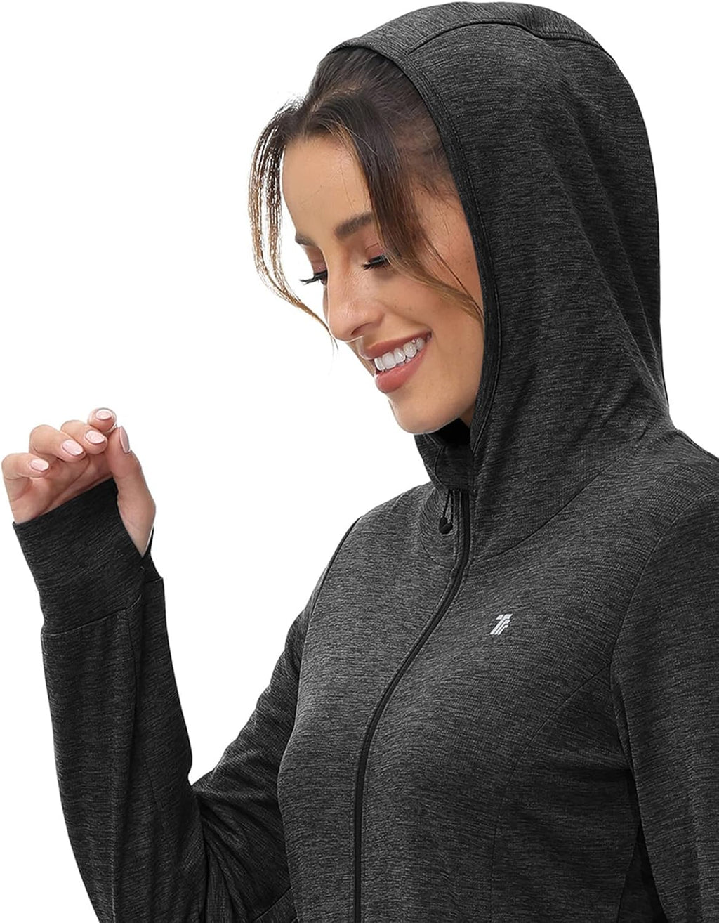 TBMPOY Women's Sun Protection Hoodie Jacket - UPF 50+ Lightweight Long Sleeve for Hiking | Full Zip Top