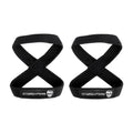 Gymreapers Figure 8 Lifting Straps For Deadlift, Powerlifting, Strongman, & Cross Training (Black, Medium)