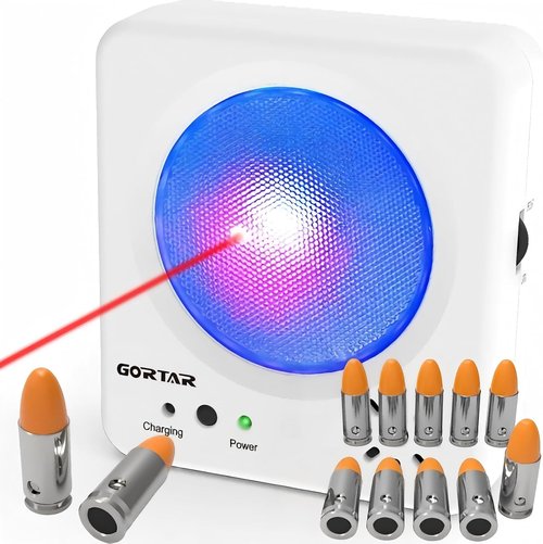 GORTAR 9mm Training Dummy Rounds (12 pcs) & Portable Laser Target Kit – Enhance Shooting Skills with Dry-Fire Practice and Real-Time Accuracy Feedback