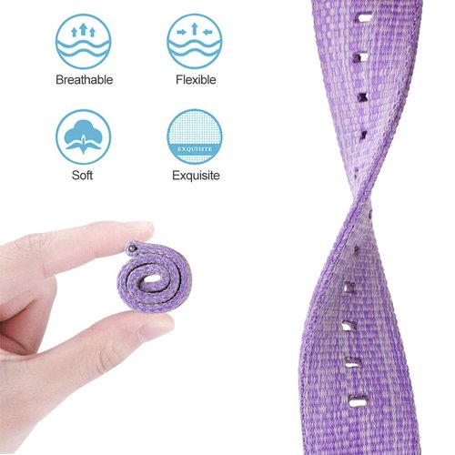Mtozon 2-Pack Bands Compatible with fitbit Sense 2/Versa 4/Versa 3/Sense, Breathable Woven Fabric Strap, Adjustable Replacement Wristbands for Women Men, Lavender+ Pink