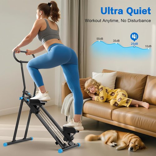 HXD-ERGO Stair Stepper - Adjustable Resistance Vertical Climber for Full Body Workout | Compact & Foldable