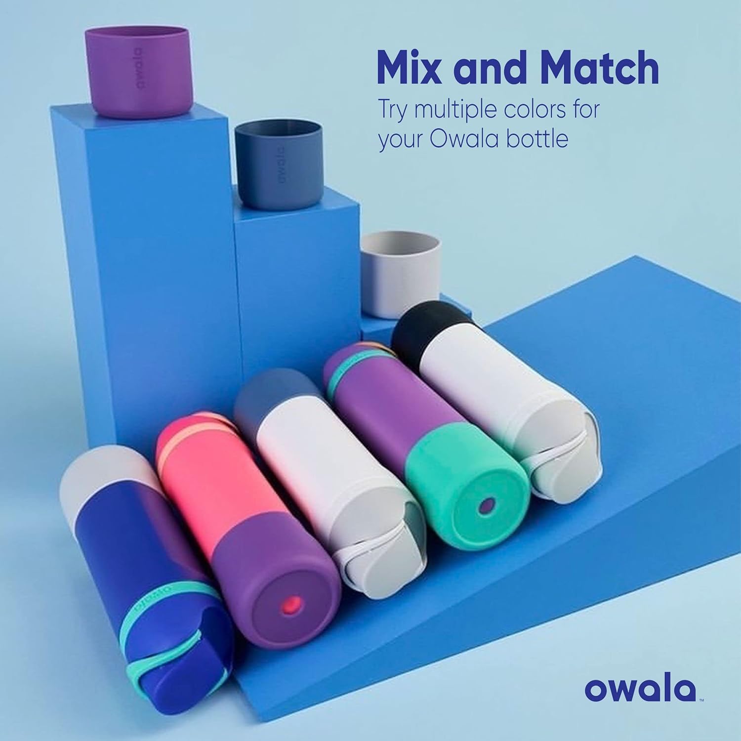 Owala Silicone Water Bottle Boot - Anti-Slip Protective Sleeve for 32 Oz FreeSip & Flip Bottles | Purple
