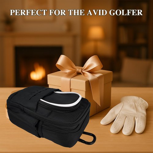 Golf Valuables Pouch for Men – Water-Resistant Organizer Bag with Clip, Golf Accessories Storage Case for Keys, Phone, Wallet