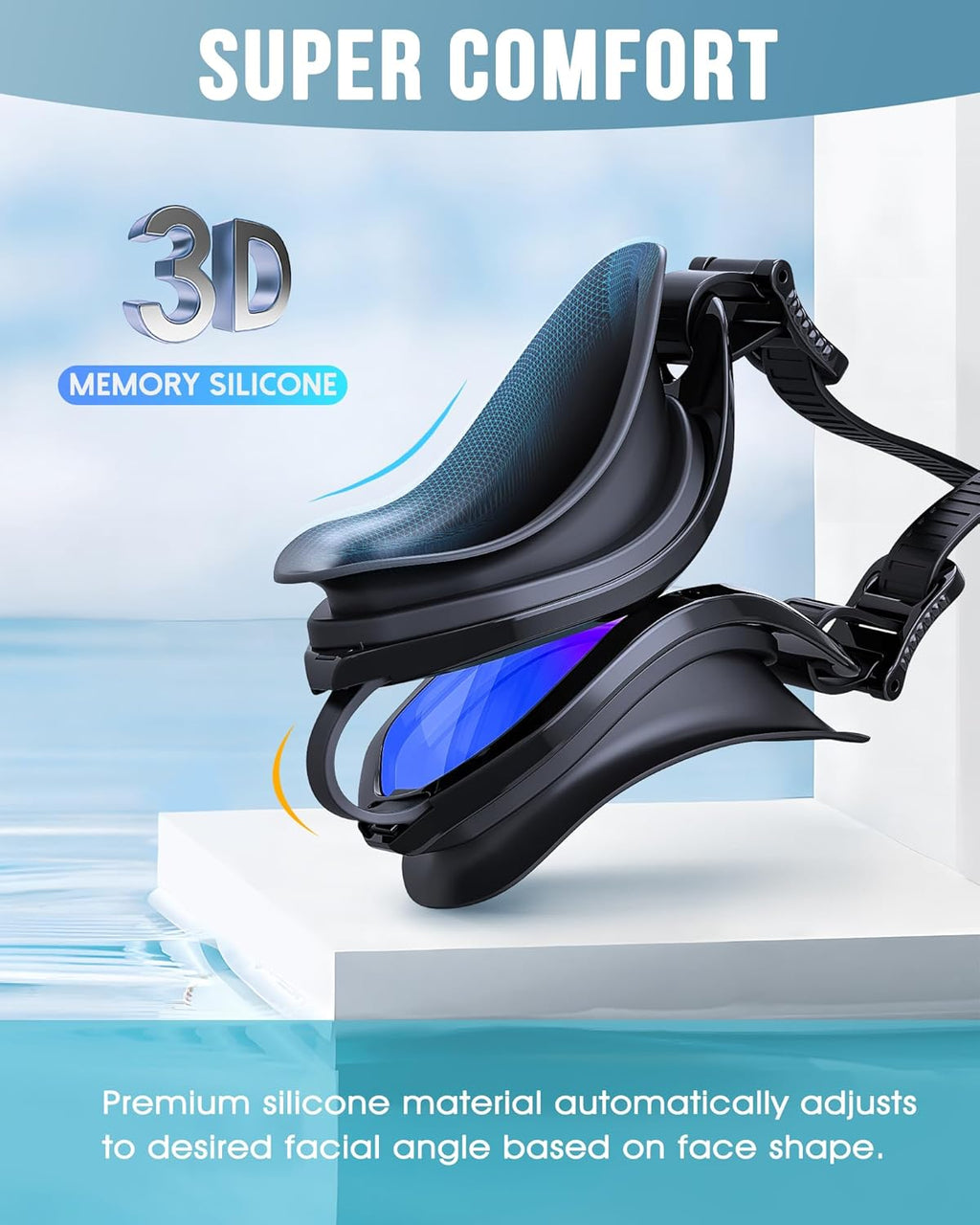 Skiennix Swim Goggles - Unisex Anti-Fog, UV Protection, No Leakage | Wide View for Adults & Youth