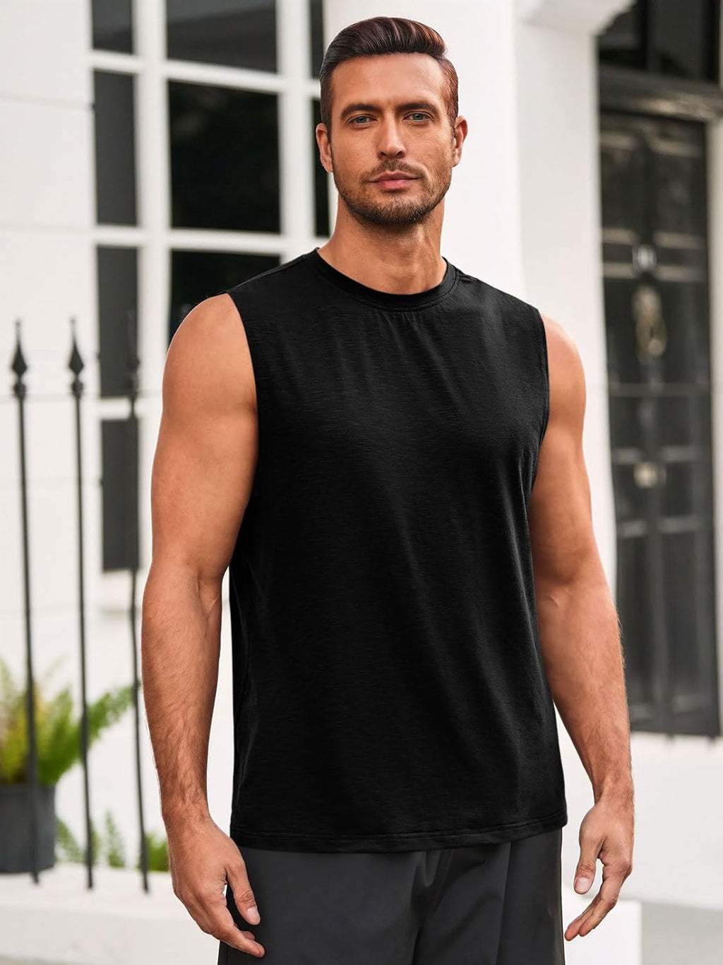 Runcati Men's Sleeveless Tank Top - Athletic Muscle Shirt for Summer Workouts | Casual Beach Wear