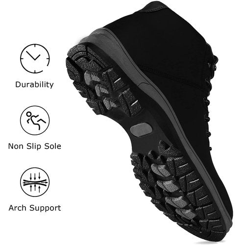 CARENURSE Mens Lightweight Hiking Boots Water Resistant Mid Ankle Work Casual Hiker Trekking Outdoor Boots Anti Slip Hiking Shoes
