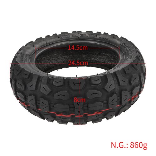 LHROPA 10 x 3 10-inch Rubber Wider & Thicker Off-road Tubeless Tire Explosion-proof Tyre Replace for Kugoo M4 Pro/Kugoo Kirin M4 / M3 Electric Kick Scooter Parts