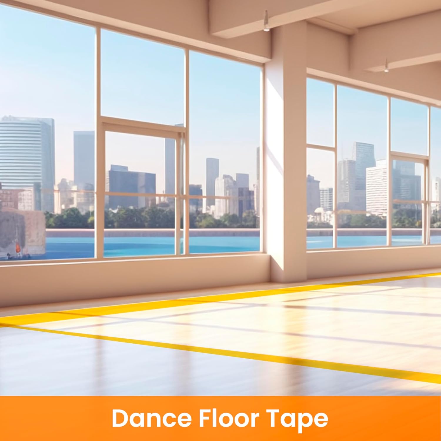 TAPEBEAR Yellow Vinyl Floor Tape - 3" x 36 Yards | Abrasion-Proof & Waterproof Safety Marking