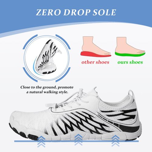 Barefoot Shoes for Women & Men, Grounded Walking Hiking Barefoot Shoes, Wide Toe Box Non-Slip Water Athletic Footwear, Comfortable Vitality Barefoot Footwear, Trail Running Sneakers Unisex.