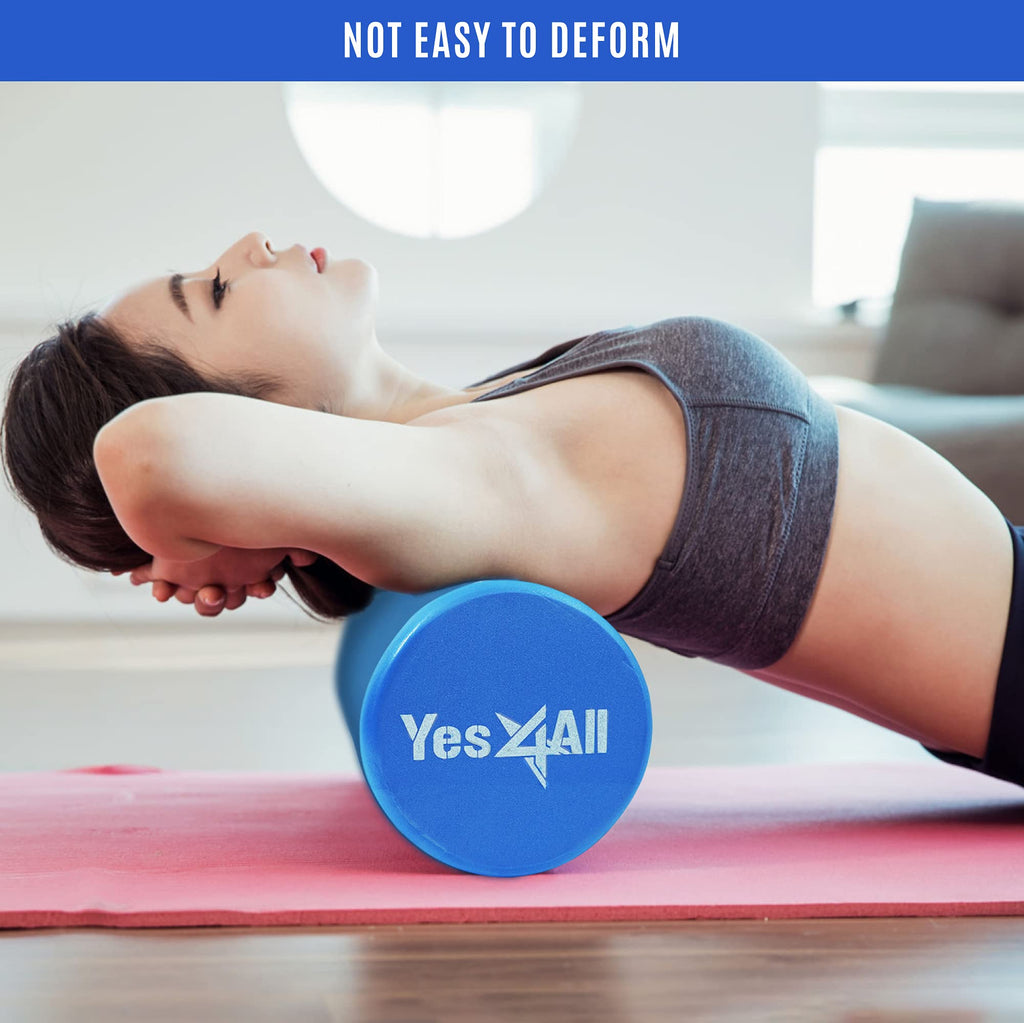 Yes4All EVA Firm Foam Roller for Back - Round Roller for Exercise, Yoga & Pilates 12/18/24/36 inch