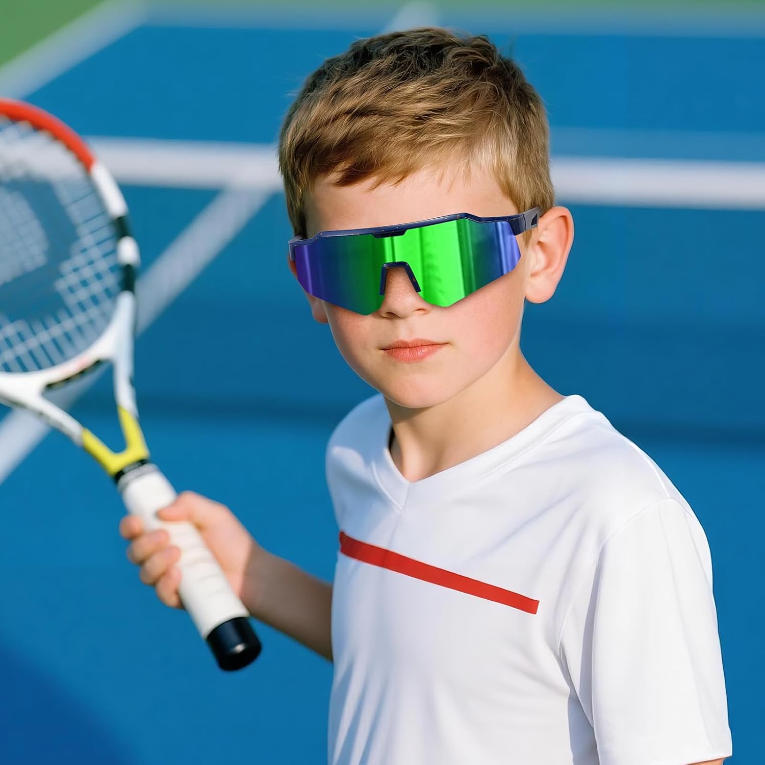 Polarized Youth Sports Sunglasses - Perfect for Boys & Girls Aged 5-15 | Ideal for Baseball, Softball, Cycling & Running