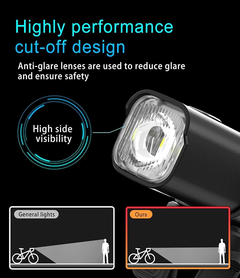 Towild CL600 Bike Front Light — Rechargeable, Waterproof, Garmin/GoPro Mount Compatible