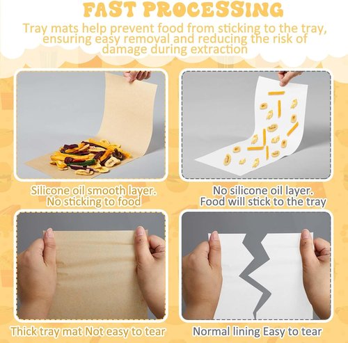 Fuyoooo 300 Pcs Freeze Dryer Tray Mats Compatible with Harvest Right, Harvest Right Freeze Dryer Accessories, One-off Parchment Paper, Non-stick Baking Mats (Medium 17 x 6.8")