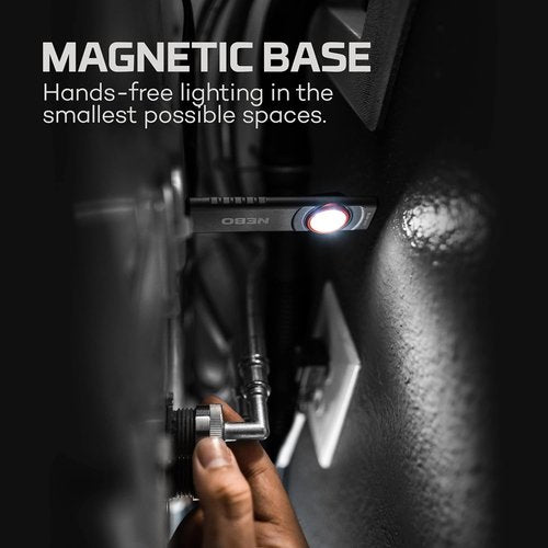 NEBO SLIM Mini Rechargeable Pocket Light - 250 Lumens, 2 Modes, Magnetic Base, Lightweight & Water Resistant