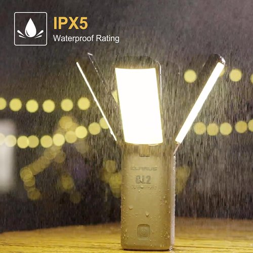 KLARUS CL2 Rechargeable Camping Lantern, 750LM 7 Light Modes Waterproof Foldable Tent Light with 10,000mAh Power Supply for Emergency, Camping, Beach, Travel, Power Outages - White