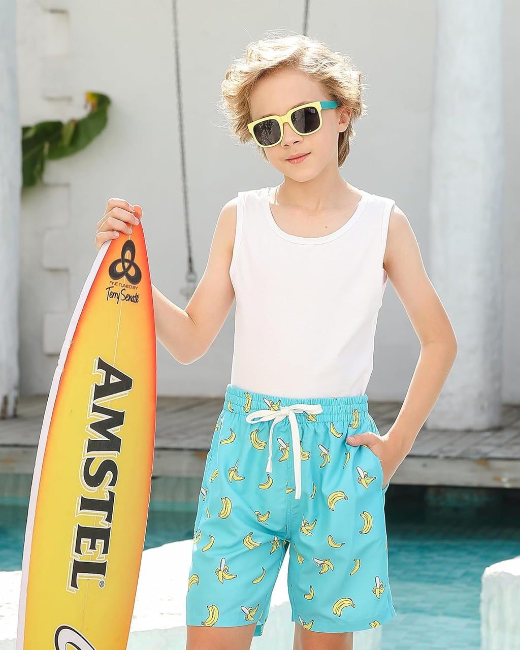 Westwolf Boys Swim Trunks - Compression Liner for Comfort | Stylish Swim Shorts Set (Ages 5-18T)