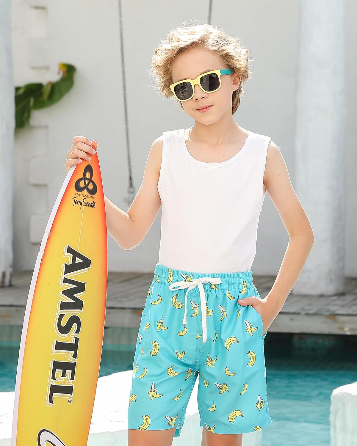 Westwolf Boys Swim Trunks - Compression Liner for Comfort | Stylish Swim Shorts Set (Ages 5-18T)