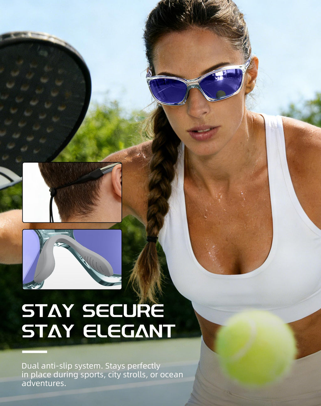 Innerking Sports Polarized Sunglasses for Men and Women, TR90 Fashion Retro Frame Designer Style Unisex, UV 400 Protection Sun Glasses for Fishing Cycling Driving Running
