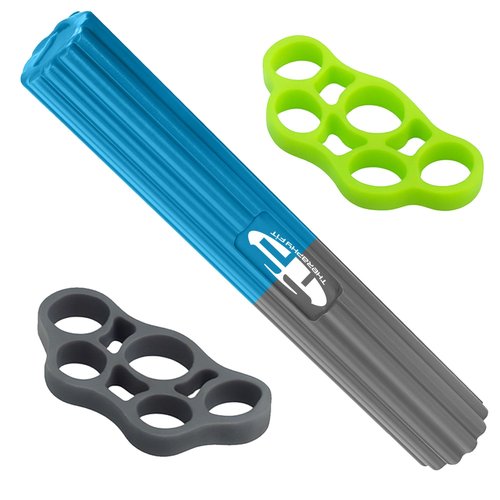 Flex bars for Physical Therapy – Wrist Strengthener & Finger Trainer for Tennis Elbow Relief – 3 Silicone Bars with Bag