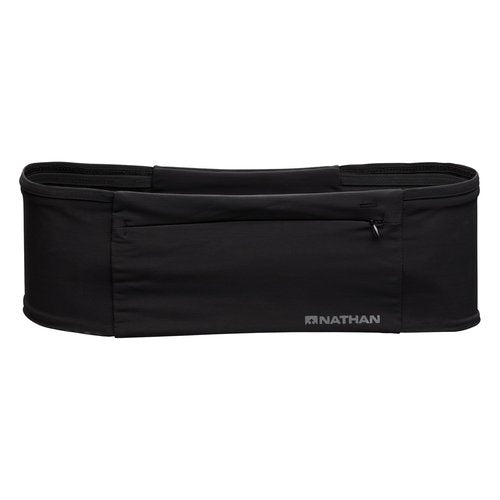 Nathan Zipster Max Running Belt, Running Belts for Women and Men, Bounce-Free Waist Pack with Extra Large Zipper Pocket, Smartphone Storage, Walking, Gym, Hiking - Black - Large