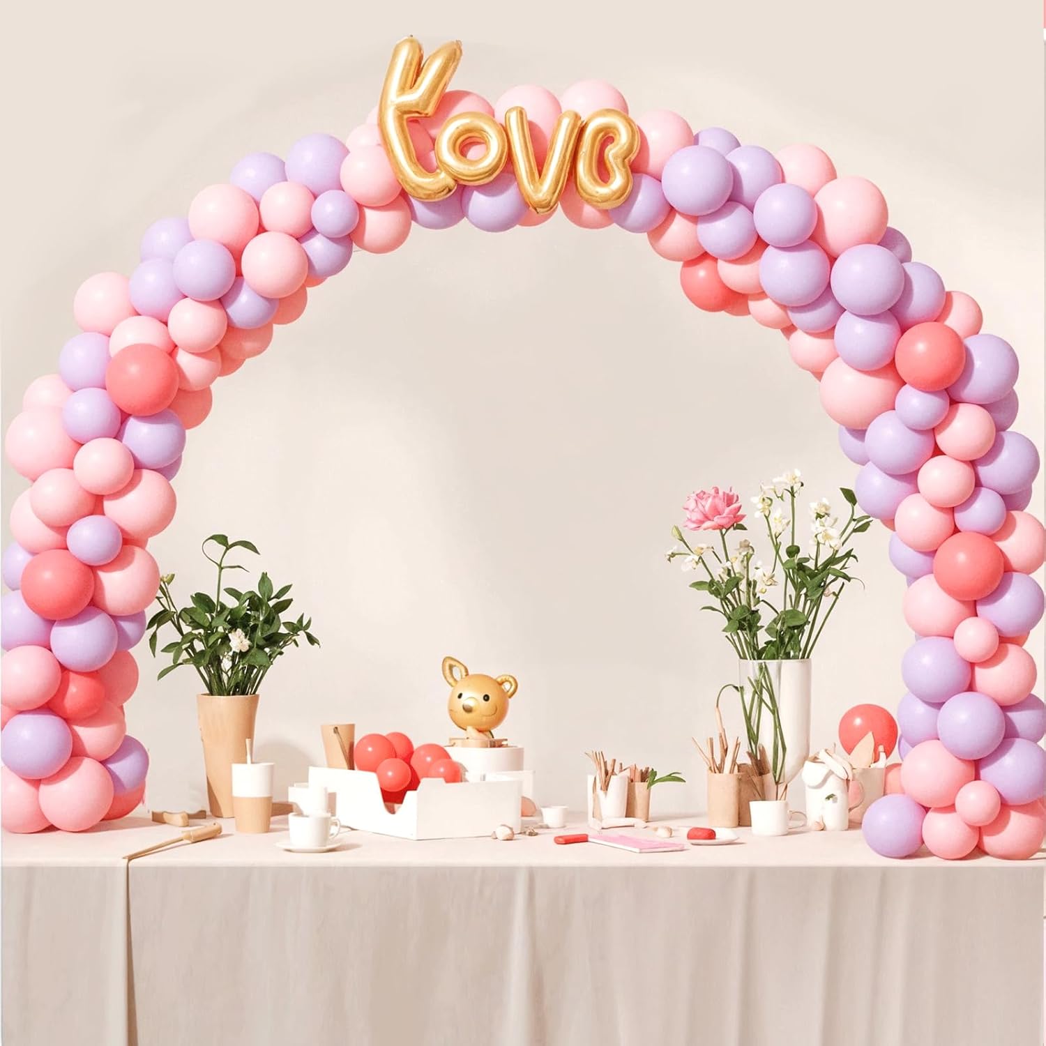 Skiennix Table Balloon Arch Kit - 13FT Adjustable Stand for Wedding, Baby Shower & Birthday Decor