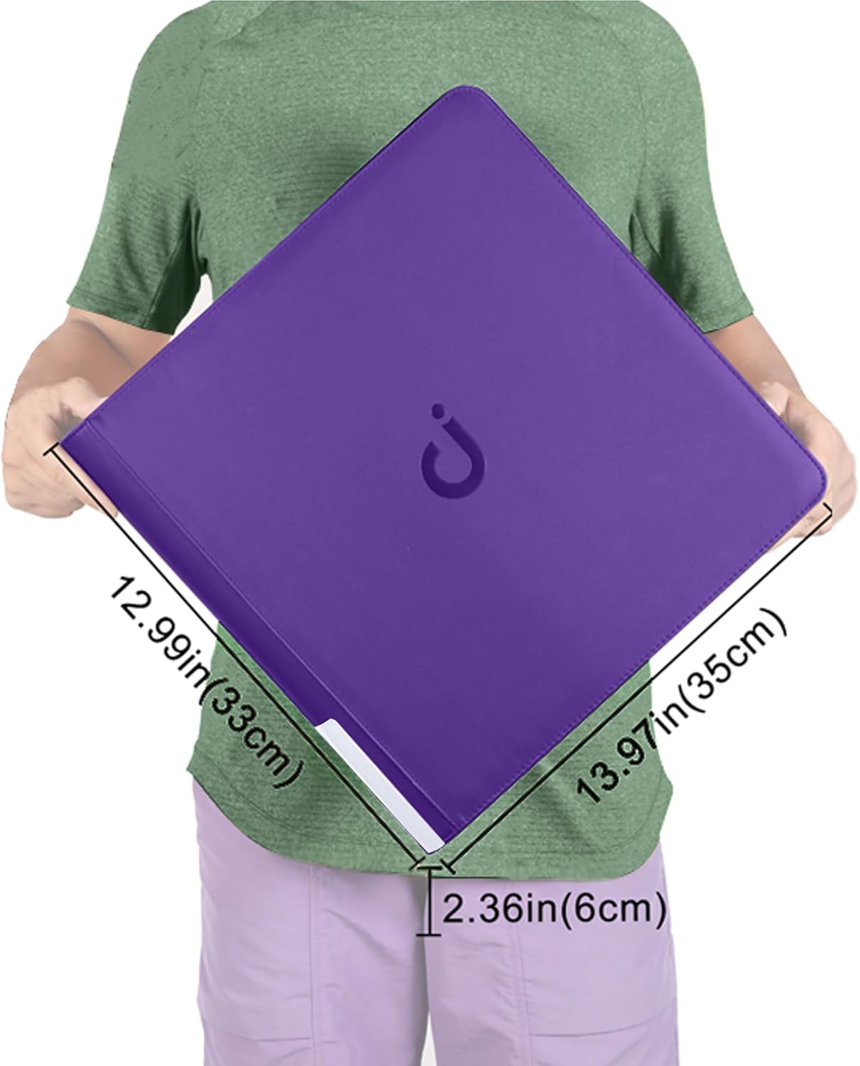 Premium Card Binder - 12 Pocket Design Fits 1200 Cards | Ringless with Sleeves for Trading & Sports Cards - Classic Purple