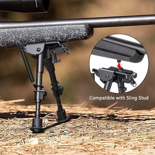 CVLIFE Adjustable Picatinny Bipod - 6-9 Inches with Spring Return & Picatinny Adapter