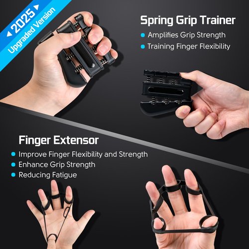 Grip Strength Tester Hand Dynamometer - Electronic Meter Digital Agarre Grip Strength Trainer 265 Lbs / 120 Kgs with Accessory for Sports Home School Gym Use