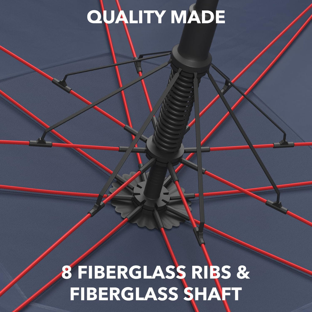 Repel Umbrella | Extra Large Windproof Golf Umbrella - 60" Wide Vented Canopy for 2 People