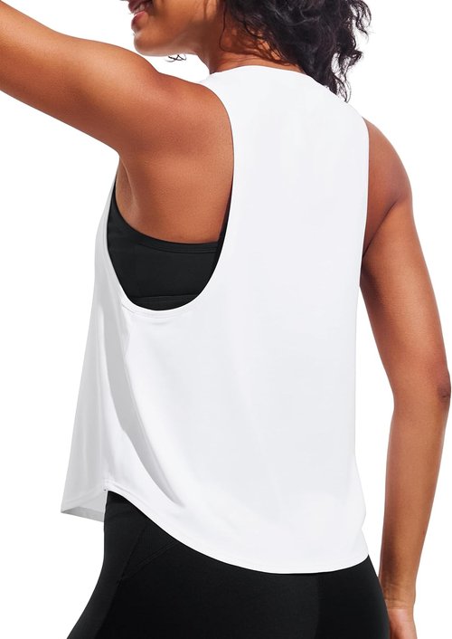 JOYSPELS Workout Tank Tops - Quick Dry Ice Silk Athletic Shirts for Women | Loose Fit Sleeveless Gym Wear