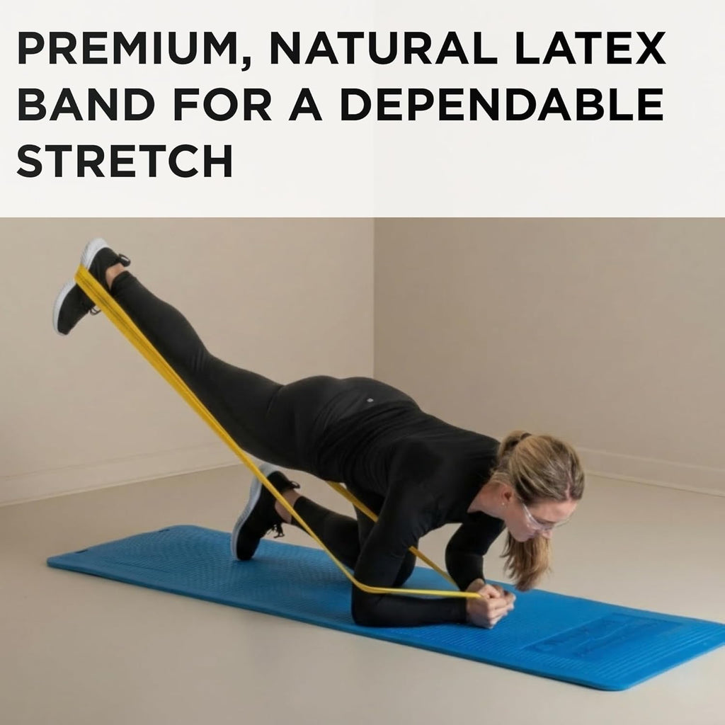 TheraBand Resistance Bands - Professional Latex Elastic Band for Upper & Lower Body Workouts | 6 Yard Roll, Yellow, Level 2