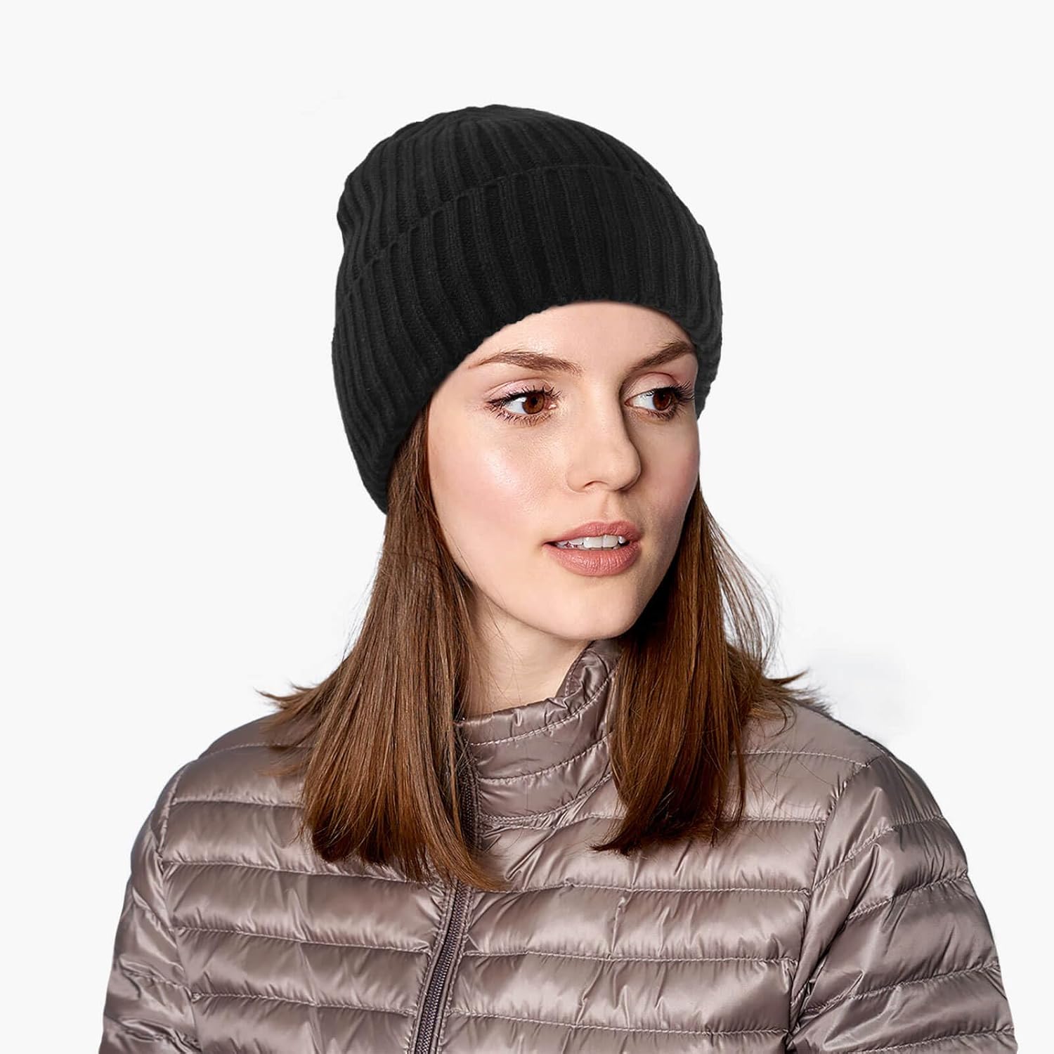 OZERO Knit Beanie - Thermal Thick Polar Fleece Winter Hat for Men & Women - Versatile Skull Cap