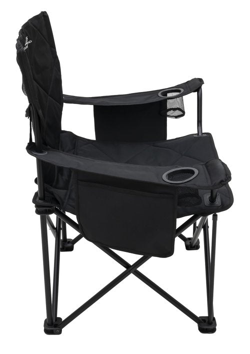 ALPS Mountaineering King Kong Camping Chairs for Adults with Mesh Cup Holders and Pockets, Built Durable and Reliable with Compact Foldable Steel Frame, Black