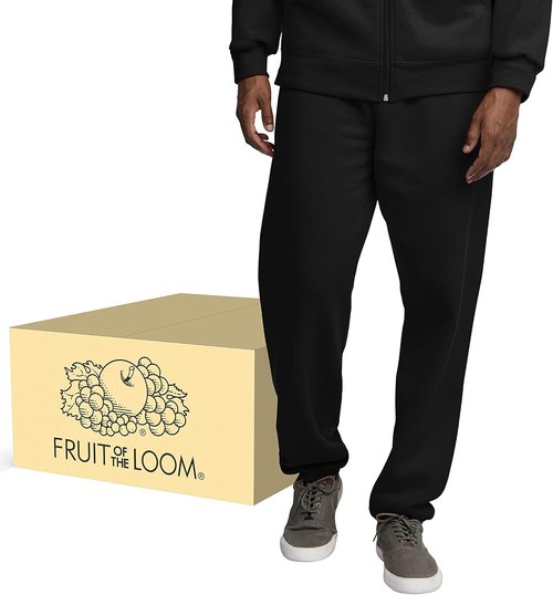 Fruit of the Loom Eversoft Fleece Sweatpants - Elastic Bottom, Relaxed Fit, Moisture-Wicking, Breathable