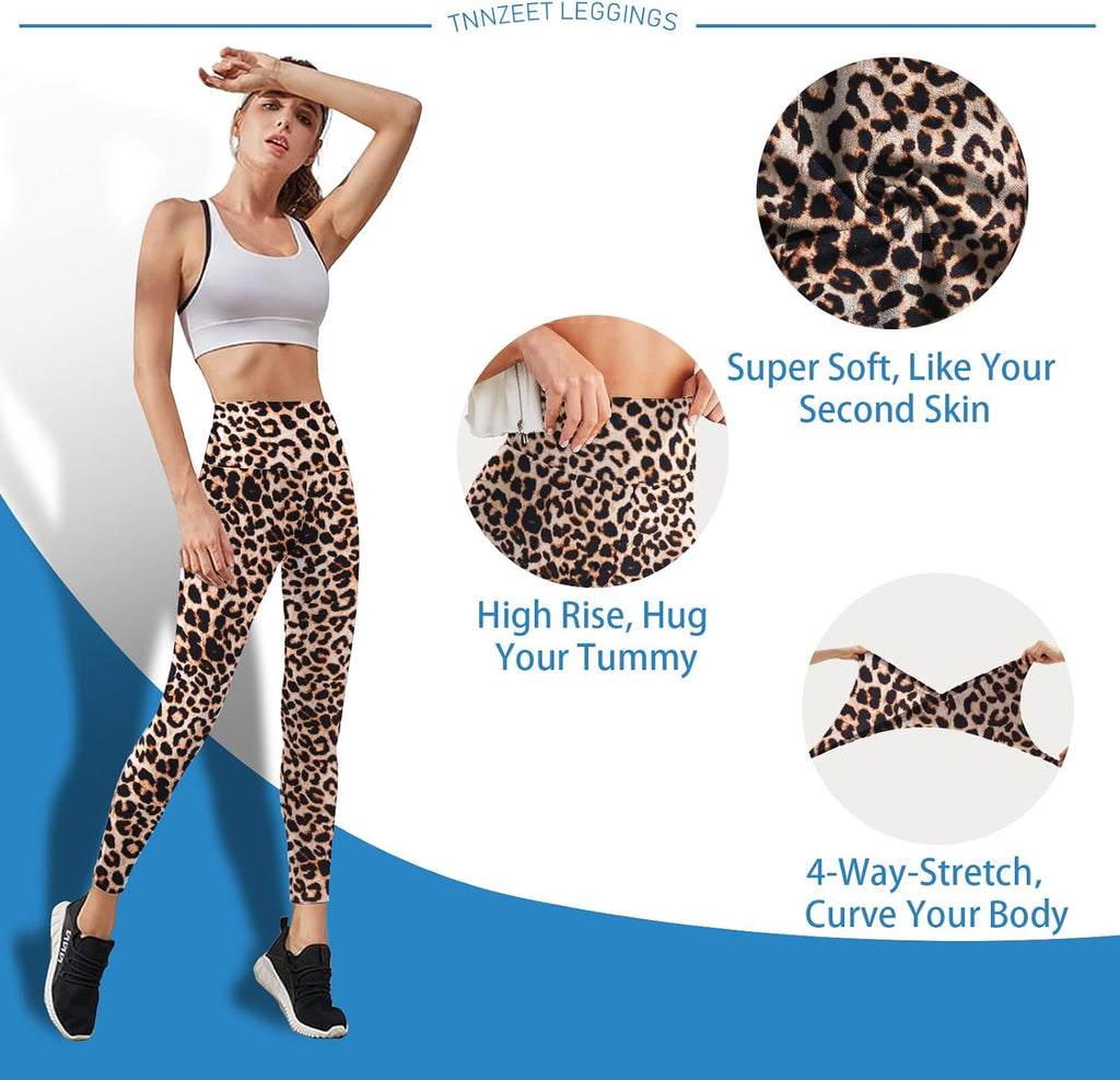 Skiennix High Waisted Leggings - Tummy Control, No See-Through, Workout Yoga Pants with Pockets | Reg & Plus Sizes