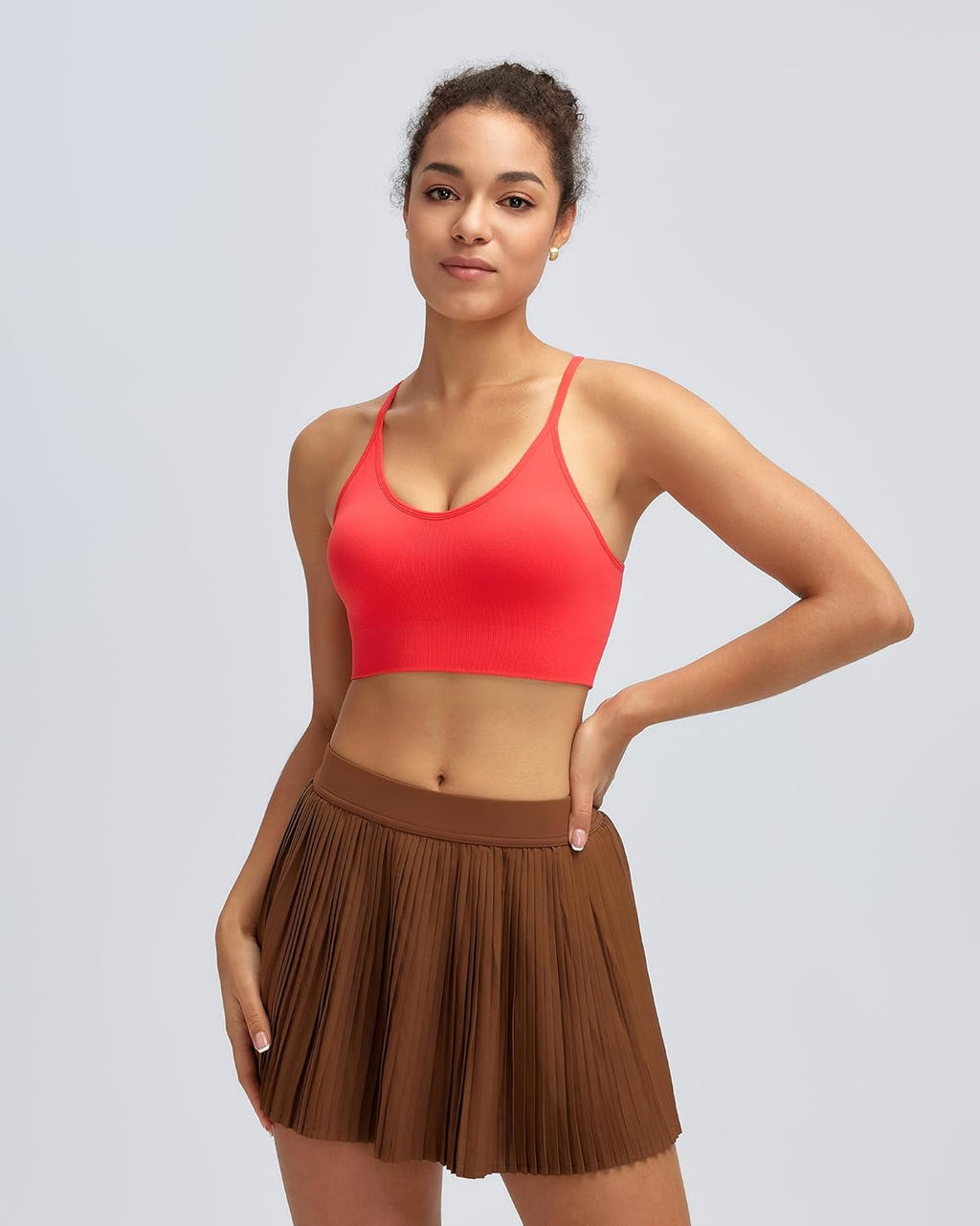 RUNNING GIRL Sports Bra - Supportive Crisscross Back Design with Removable Pads | Medium Support