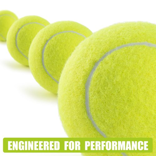 PHOEPET 6-Pack Tennis Balls for Dogs, Bulk Rubber Ball for Fetch Chew Toys Beginner Training Practice(Yellow)